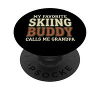 Il mio compagno di sci preferito mi chiama nonno Funny Ski Lover PopSockets PopGrip Adesivo
