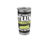 Il mio conduttore preferito mi chiama Mom of Train Conductor Bicchiere termico in acciaio inox doppia parete