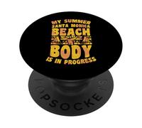 Il mio corpo estivo da spiaggia di Santa Monica è in corso palestra PopSockets PopGrip Adesivo
