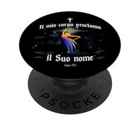 Il mio corpo proclama il Suo nome - Salmo 150 Lode Cristiana PopSockets PopGrip Adesivo