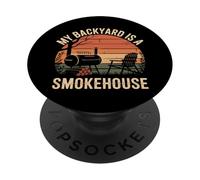 Il mio cortile è un fumo di carne affumicato PopSockets PopGrip Adesivo