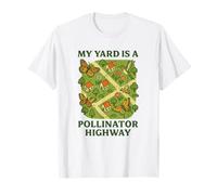 Il mio cortile è un giardino delle farfalle delle api autostradali impollinatori Maglietta