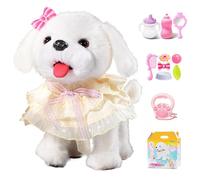 Il Mio Cucciolo Robot Realistico, Canto Musicale, Danza, Peluche Interattivo, Cammina con Il Cucciolo, Imita Il Linguaggio Umano, Coccola e Bacia, Cammina e Corri, D Princess dog Rechargeable battery
