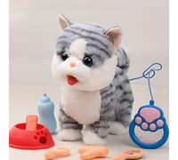 Il Mio Cucciolo Robotico Realistico Giocattolo Cane Che Cammina, Peluche, Giocattolo Vibrante, Cane Robot per Adulti Che Lecca la Lingua, Cammina, Parla e Canta Cat C