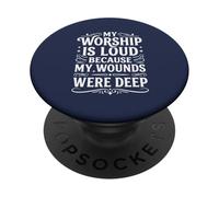 Il mio culto è forte perché le mie ferite erano un salmo profondo 147:3 PopSockets PopGrip Adesivo