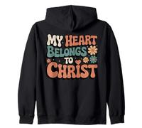 Il Mio Cuore appartiene a Gesù Cristo Fede Cristiana Felpa con Cappuccio