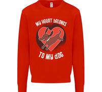 Il Mio Cuore Appartiene a Mio Cane Divertente Uomo Felpa Maglione