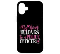 Il mio cuore appartiene a un agente di polizia Custodia per iPhone 16 Plus