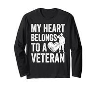 Il Mio Cuore appartiene a Un Cuore di Soldato Militare veterano Maglia a Manica