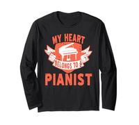 Il Mio Cuore Appartiene a Un Pianista Romantico Maglia a Manica