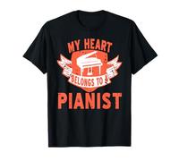 Il Mio Cuore Appartiene a Un Pianista Romantico Maglietta
