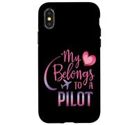 Il mio cuore appartiene a un pilota della scuola di volo pilota Custodia per iPhone X/XS