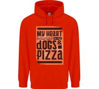 Il Mio Cuore Appartiene Ai Cani E Alla Pizza Divertente Felpa Uomo
