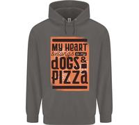 Il Mio Cuore Appartiene Ai Cani E Alla Pizza Divertente Felpa Uomo