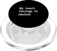 Il mio cuore appartiene ai nachos Funny Nacho Minimalist PopSockets PopGrip per MagSafe