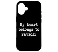Il mio cuore appartiene ai ravioli Funny Raviolis Minimalist Custodia per iPhone 16