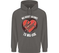 Il Mio Cuore Appartiene Al Mio Cane Divertente Felpa Uomo