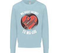 Il Mio Cuore Appartiene Al Mio Cane Felice Felpa Per Bambini