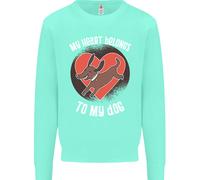 Il Mio Cuore Appartiene Al Mio Cane Felice Felpa Per Bambini