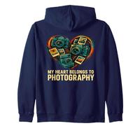 Il mio cuore appartiene alla fotografia Felpa con Cappuccio