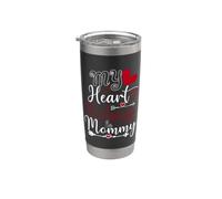 Il mio cuore appartiene alla mamma Bicchiere termico in acciaio inox doppia parete