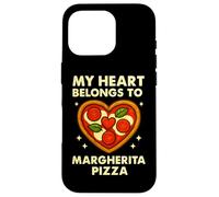 Il mio cuore appartiene alla pizza Margherita Custodia per iPhone 16 Pro