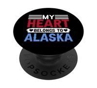 Il mio cuore appartiene all'Alaska PopSockets PopGrip Adesivo