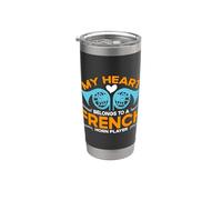 Il mio cuore appartiene allo strumento ama il corno francese classico Bicchiere termico in acciaio inox doppia parete
