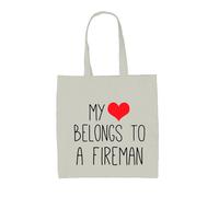 Il Mio Cuore Appartiene To A Pompiere - Borsa Tote IN Tela - Vigile Del Fuoco