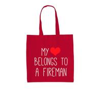 Il Mio Cuore Appartiene To A Pompiere - Borsa Tote IN Tela - Vigile Del Fuoco