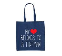 Il Mio Cuore Appartiene To A Pompiere - Borsa Tote IN Tela - Vigile Del Fuoco