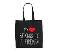 Il Mio Cuore Appartiene To A Pompiere - Borsa Tote IN Tela - Vigile Del Fuoco