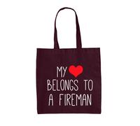 Il Mio Cuore Appartiene To A Pompiere - Borsa Tote IN Tela - Vigile Del Fuoco