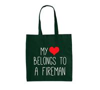 Il Mio Cuore Appartiene To A Pompiere - Borsa Tote IN Tela - Vigile Del Fuoco