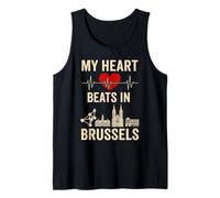 Il mio cuore batte a Bruxelles Belgio Capitale Canotta