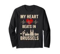 Il mio cuore batte a Bruxelles Belgio Capitale Maglia a Manica