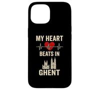 Il mio cuore batte a Gand Belgio City Pride Custodia per iPhone 15
