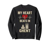 Il mio cuore batte a Gand Belgio City Pride Felpa
