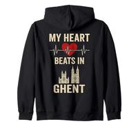 Il mio cuore batte a Gand Belgio City Pride Felpa con Cappuccio