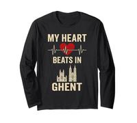 Il mio cuore batte a Gand Belgio City Pride Maglia a Manica