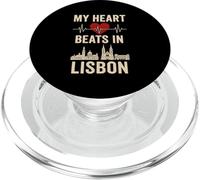 Il mio cuore batte a Lisbona Lisbona Amante Portogallo Capitale PopSockets PopGrip per MagSafe