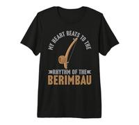 Il Mio Cuore batte al Ritmo della Berimbau Capoeira Maglietta Premium