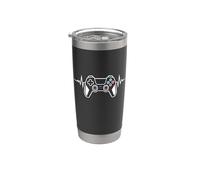 Il mio cuore batte come un vero giocatore con un controller Bicchiere termico in acciaio inox doppia parete