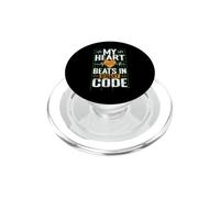 Il mio cuore batte in codice binario PopSockets PopGrip per MagSafe