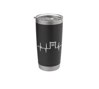 Il mio cuore batte per gli anelli da ginnastica Cardiogramma Bicchiere termico in acciaio inox doppia parete