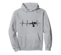 Il mio cuore batte per gli strumenti musicali Felpa con Cappuccio