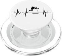 Il mio cuore batte per il battito dell'atleta degli ostacoli PopSockets PopGrip per MagSafe