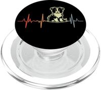 Il mio cuore batte per il mio Border Collie Retro Heartbeat PopSockets PopGrip per MagSafe