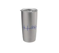 Il mio cuore batte per il nuoto Bicchiere termico in acciaio inox doppia parete