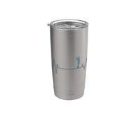 Il mio cuore batte per il pattinaggio Bicchiere termico in acciaio inox doppia parete